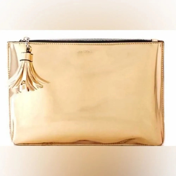 MARKFRAN Pale Gold Princess Reflection Two Color Clutch Bag‎ - Picture 1 of 3